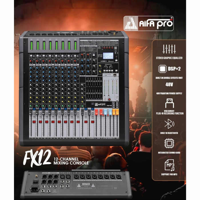 AifaPro FX12 12-Channel Mixing Console